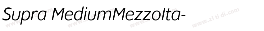 Supra MediumMezzoIta字体转换